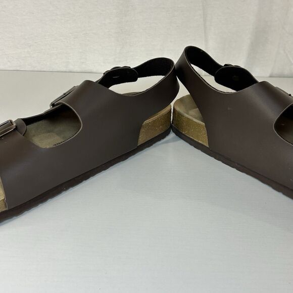 Cushionaire Men’s Lane Cork Footbed Sandals Sz 11 EU 44 Brown New 3 Buckle Strap main image 5